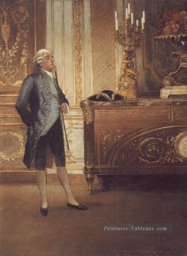 Un gentilhomme dans un intérieur classicisme anti clérical Georges Croegaert Peinture à l'huile